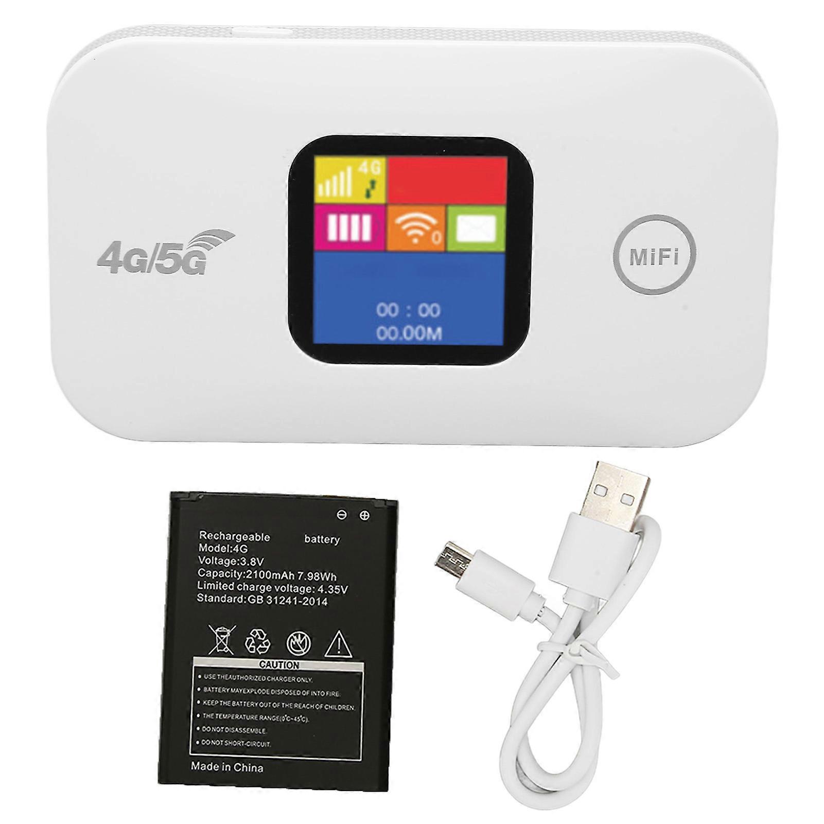 4G WiFi Router 150Mbps SIM Card Slot Support 10 Users LED Color Screen 2100mAh Mobile WiFi Hotspot for Asia 100?240V