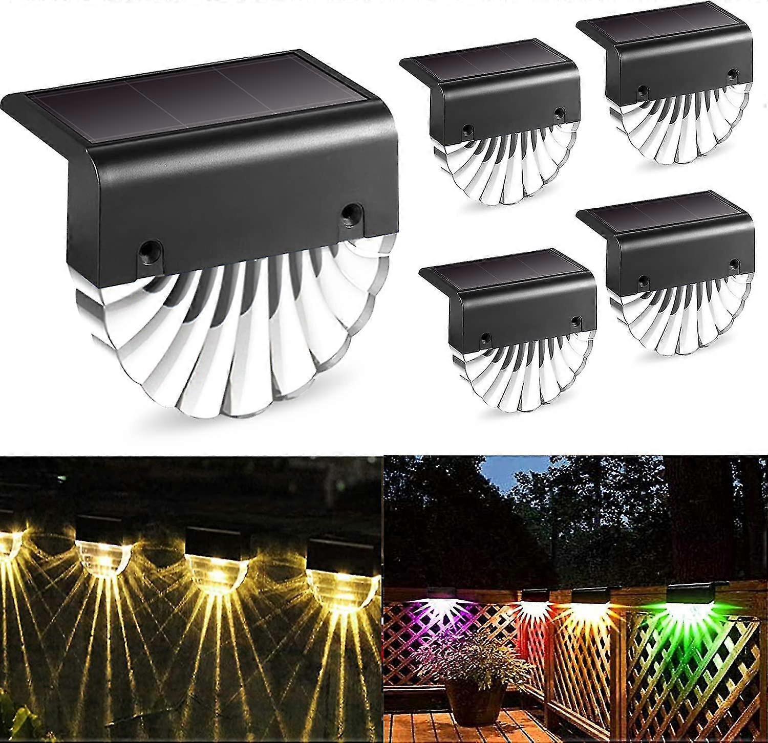 4 Pack Solar Fence Step Lights