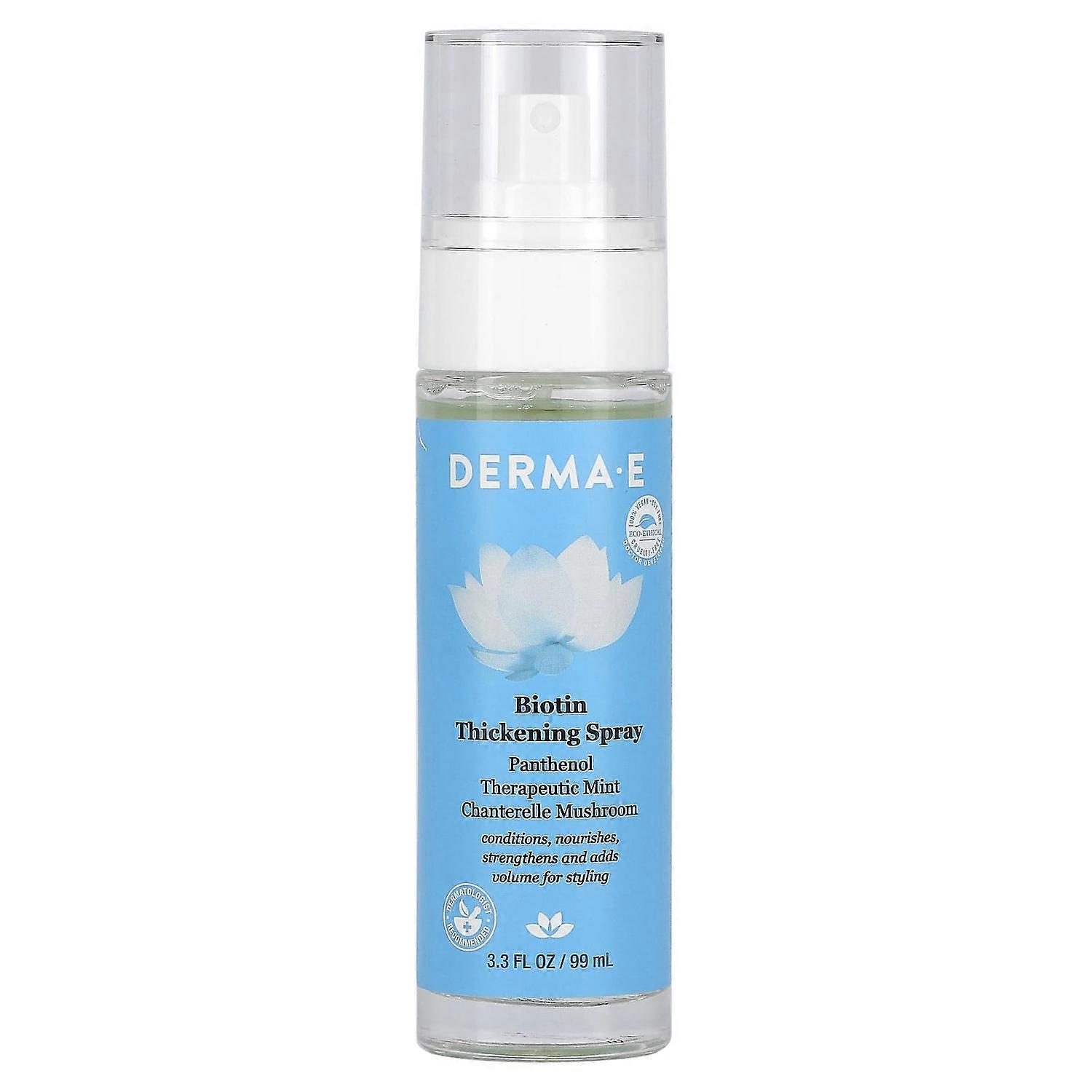 DERMA E, Biotin Thickening Spray, 3.3 fl oz (99 ml)