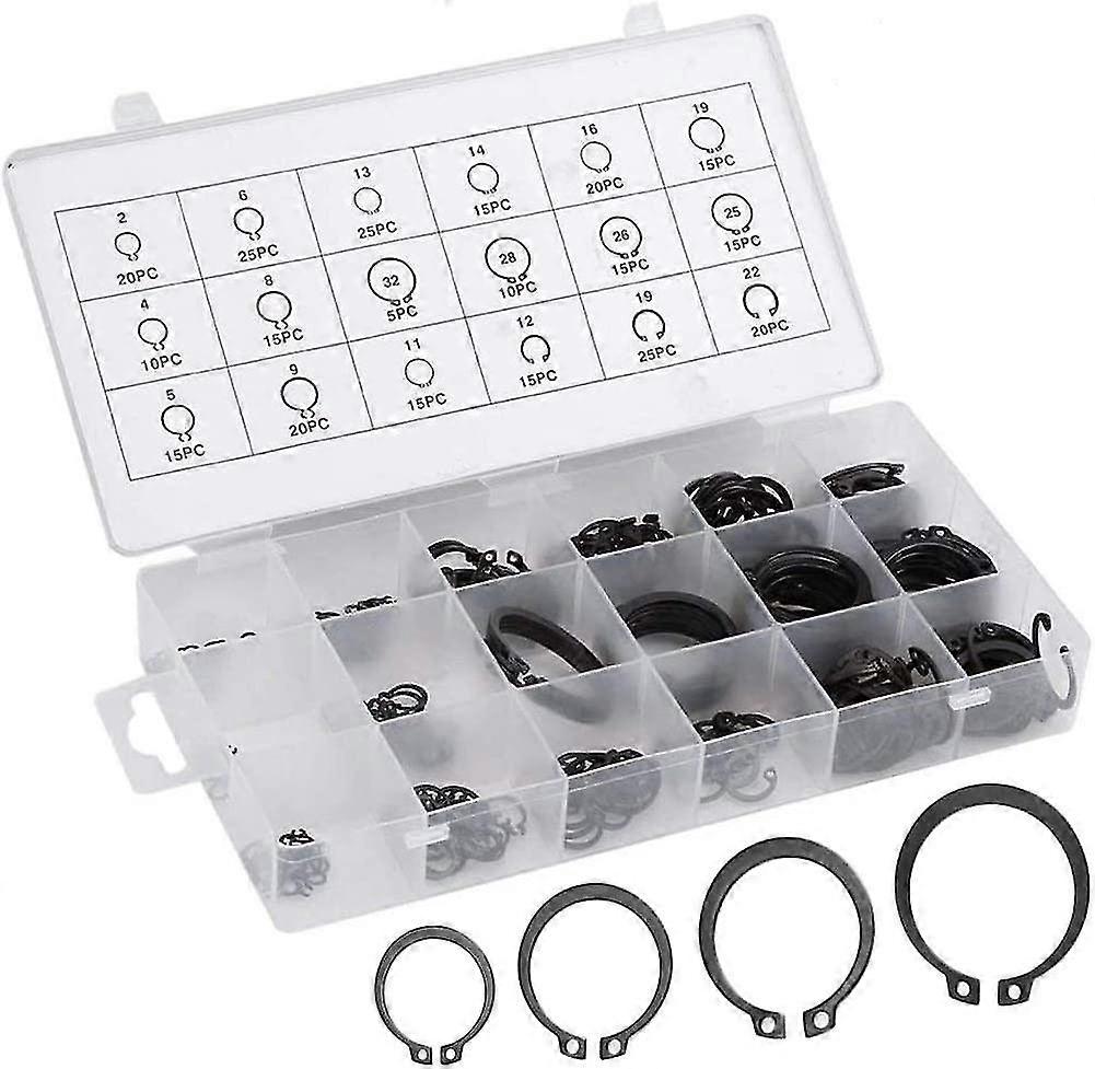 300pcs Retaining Ring Assortment, Stainless Steel Retaining Snap Opening Ring