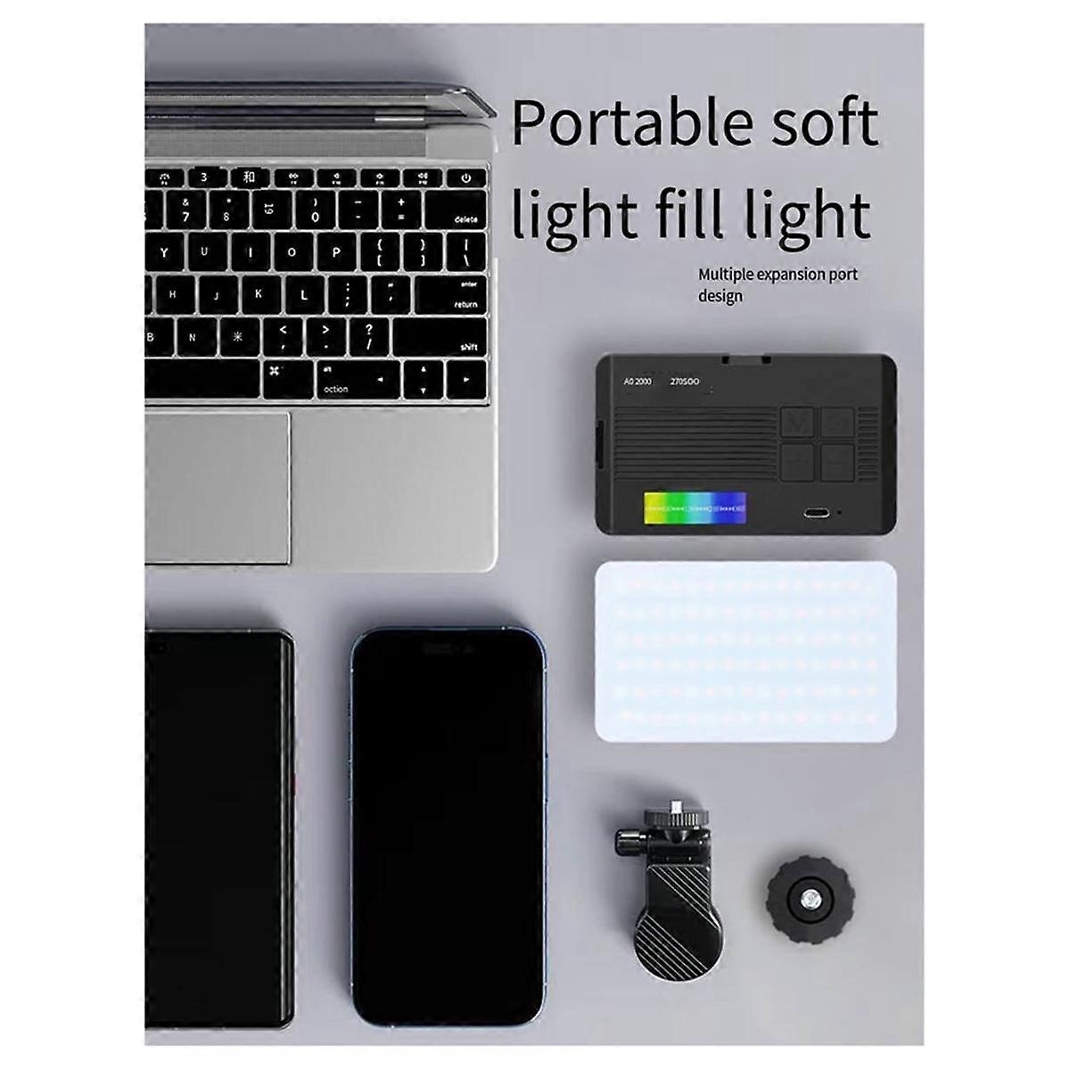 New RGB Pocket Light Fill Light Selfie Light Rechargeable Soft Light Photo LED Mobile Phone Fill Li