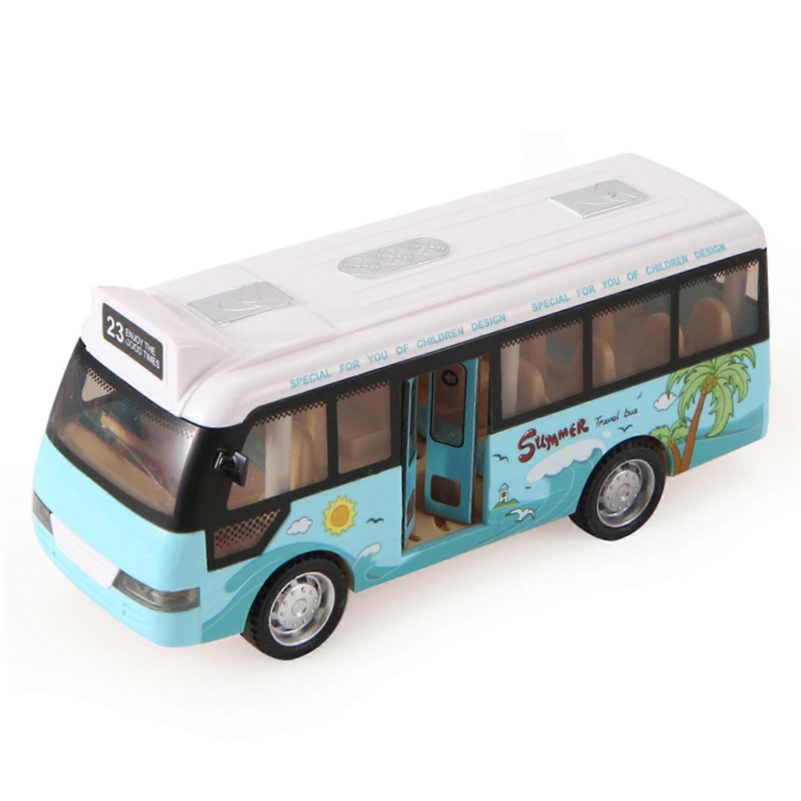 Classic Bus Model Toy Car Mini School Bus Toy Simulated Pull Back Cars for Toddlers Kids Boys Girls
