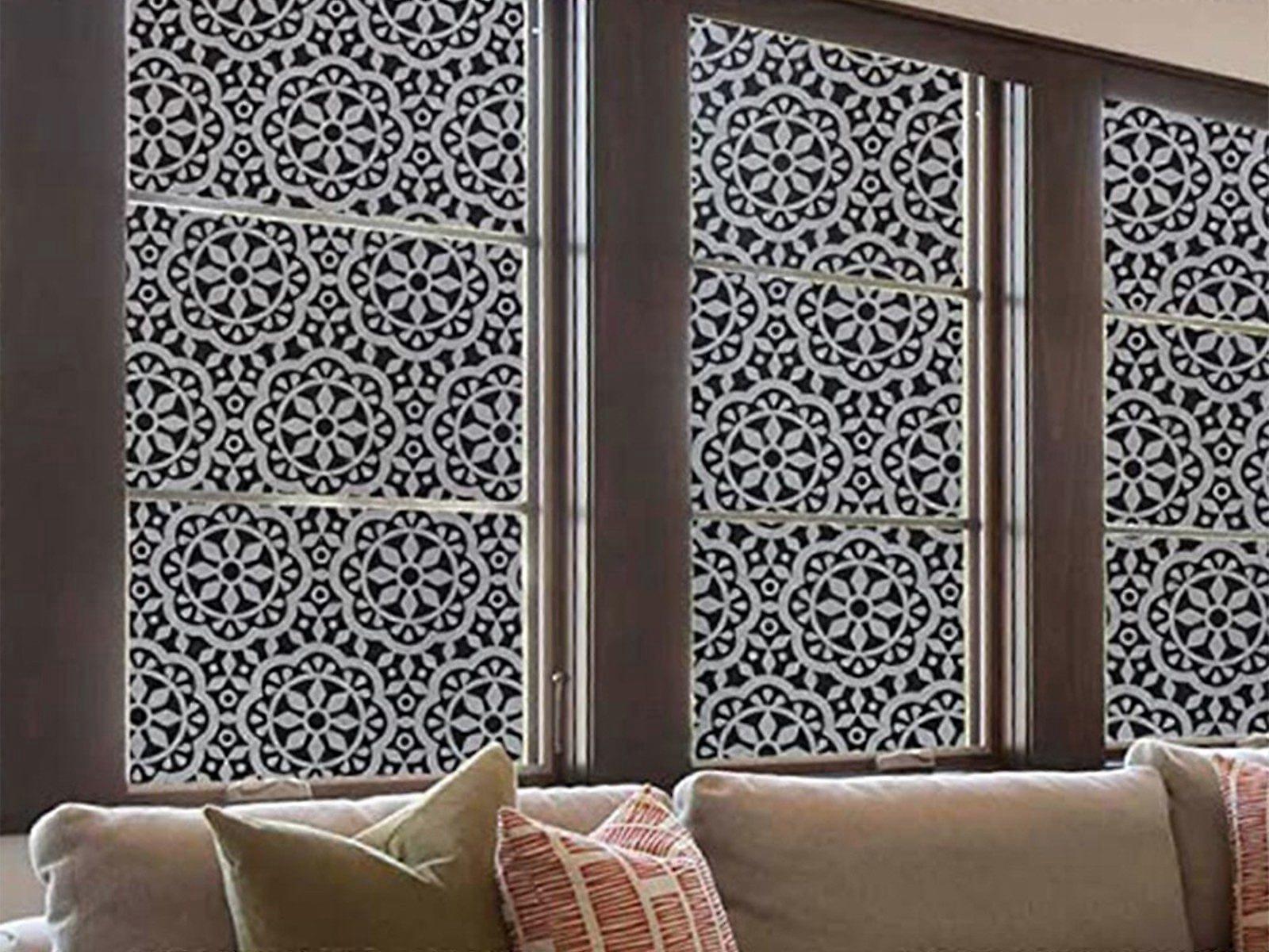 2Pcs 2m Total Blackout Window Privacy Film Frosted Window Cling Sticker -Style 2