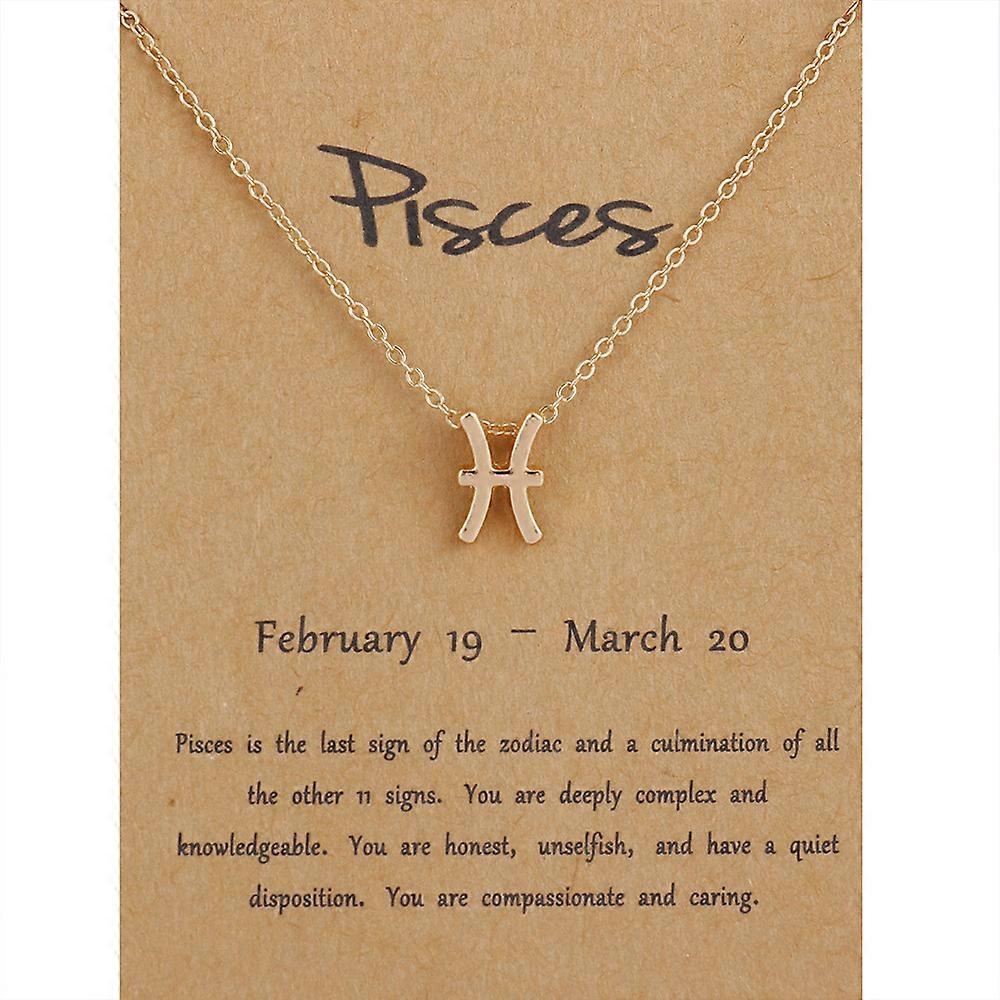 ZK-1 Gift Necklace Pisces Gold