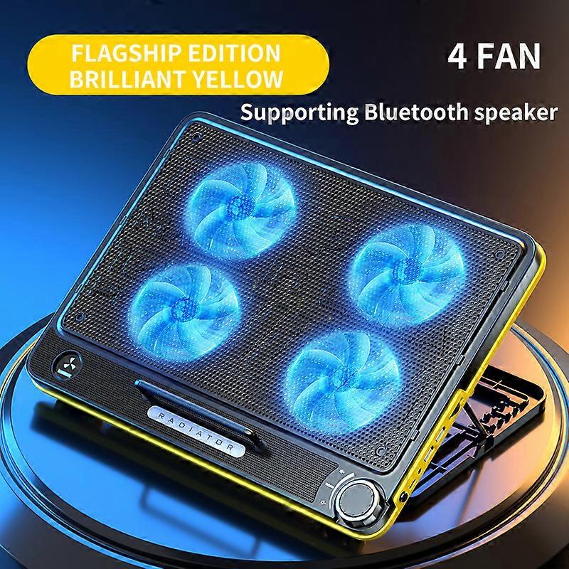 Bluetooth Speaker Integrated Notebook Radiator, Computer RaisedBracket Fan Cooler, 17.3 Inch Game Machine Universal