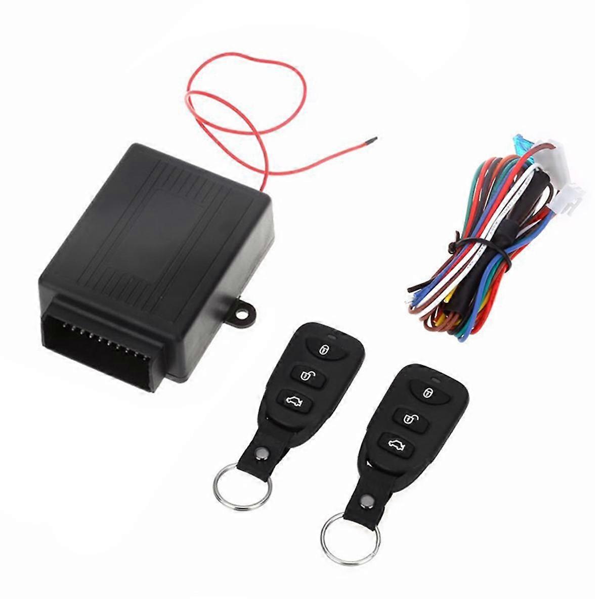 12V Universal Car Auto Remote Central Kit Door Lock Locking Vehicle Keyless Entry System with 2 Rem