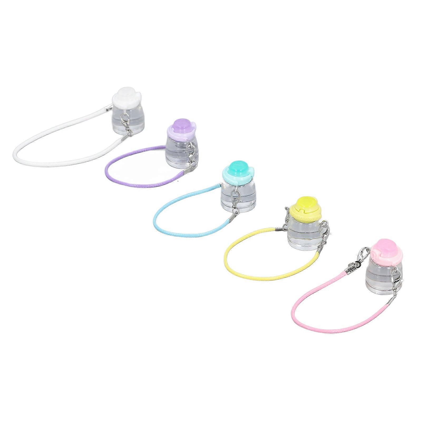 5PCS Mini Dollhouse Water Bottle Realistic Resin Colorful Decoration Miniature Water Bottle for Mini House