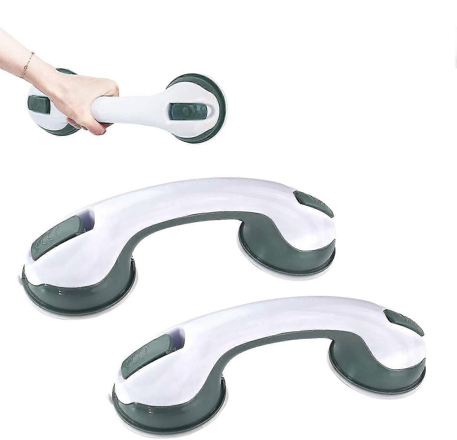 2 Pack Suction Shower Handle, Bathroom Balance Bar, Safety Hand Rail Support, Non-skid, Assist Bath Handle For Seniors