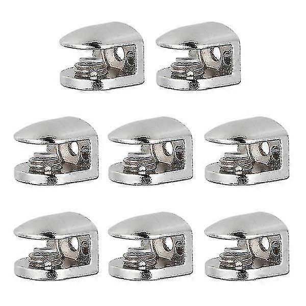 8 قطع Zine سبائك الزجاج المشابك تحديد المشابك الزجاج قوس لسمك 6-8mm Yw