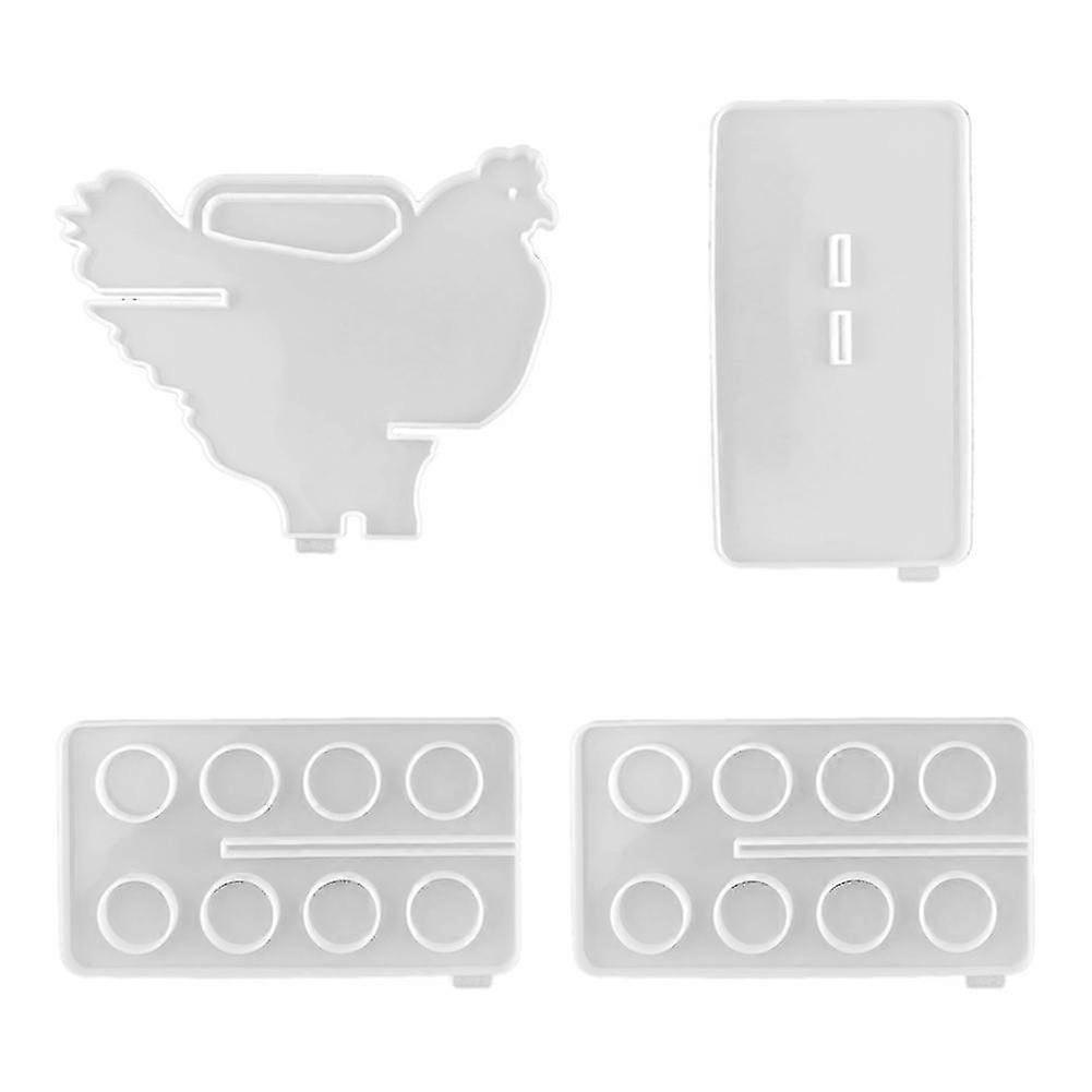 3 Layers Round Egg Tray Bracket Decorative Silicone Mould Compatible With Resin