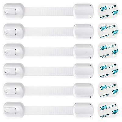 6 Pack Cabinet Locks For Babies Safety Kit, Child Proof Cabinets Locks, Baby Proofing Latches For Cabinets And Drawers, Door,toilet, Fridge & More. Ad
