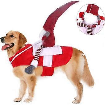 Haustier Weihnachtskostüm Reitanzug Haustierbedarf Cosplay Weihnachten Hundekleidung Weihnachtskostüme (L)