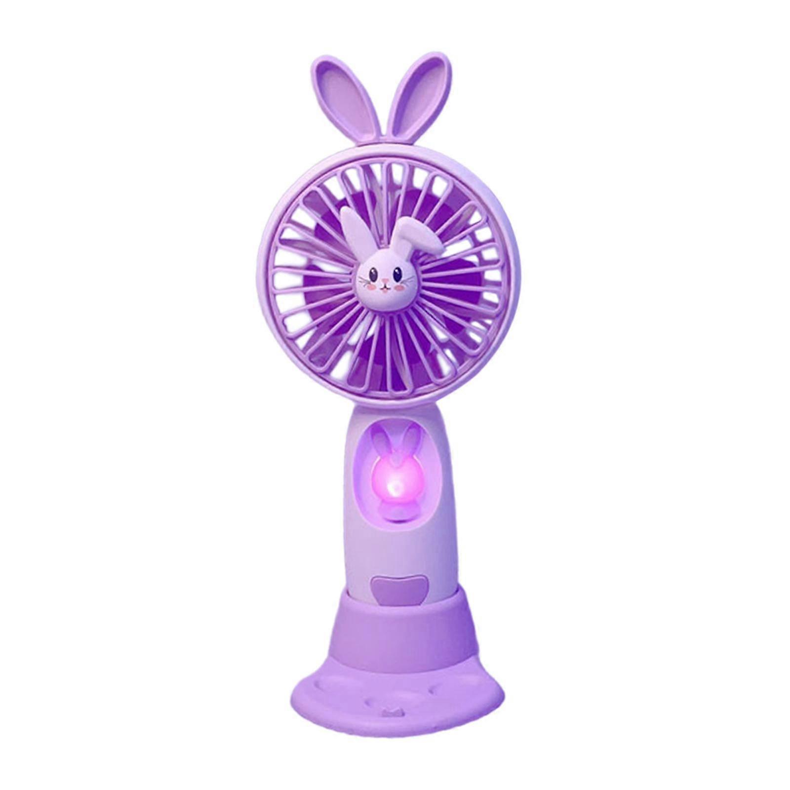 Handheld Fan Quiet USB Rechargeable Mini Portable Fan for Desk Office violet