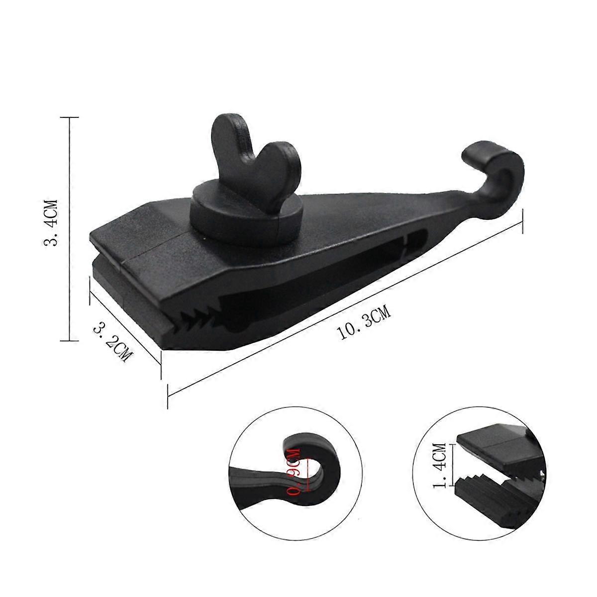 10Pcs Awning Clamp Tarp Clips Heavy Duty Lock Grip Tent Fasteners Clips Pool Awning Bungee Cord Car