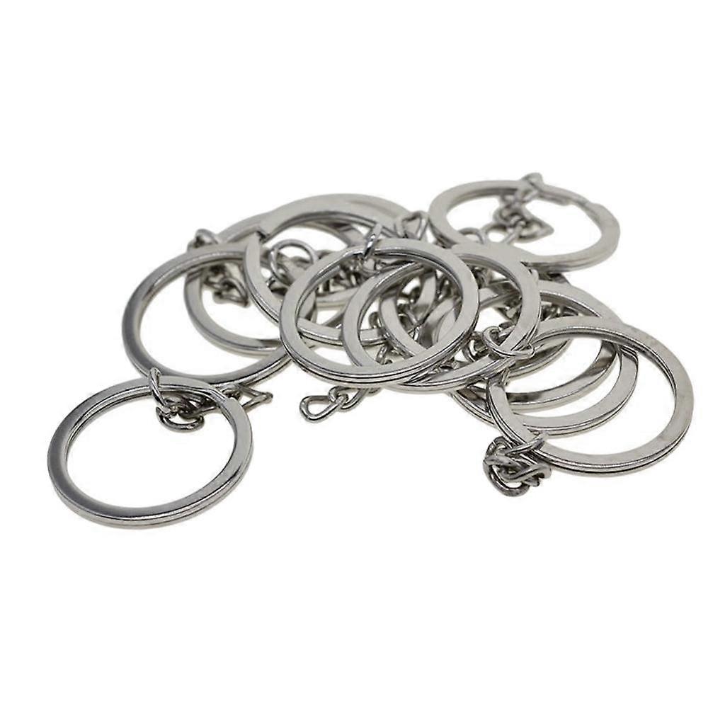 12 Pieces Metal Split Keychain Ring Parts Make Your Own Key Ring Findings