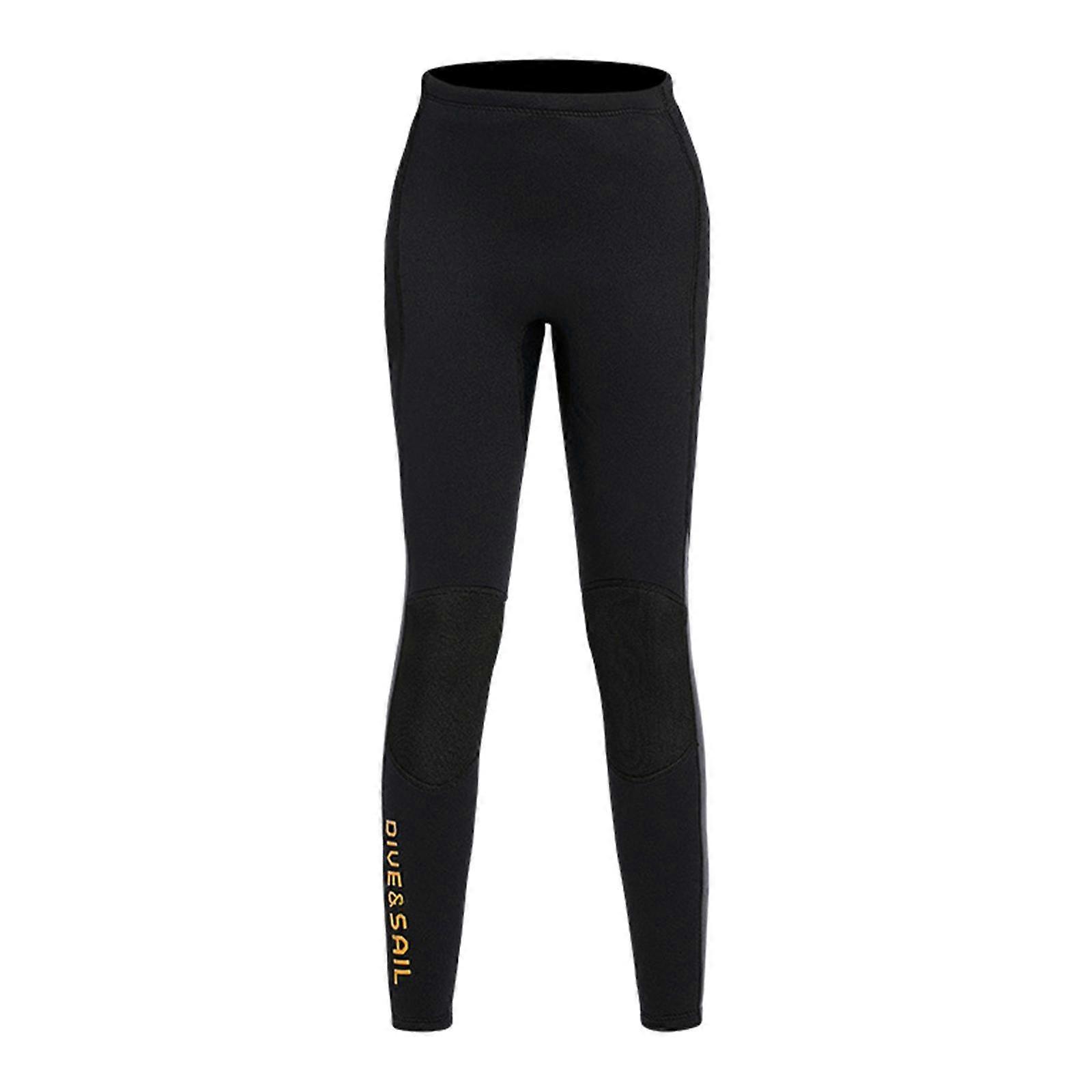 Pantaloni Muta Subacquea Leggings Snorkeling Pantaloni Pesca Subacquea donna nero XL