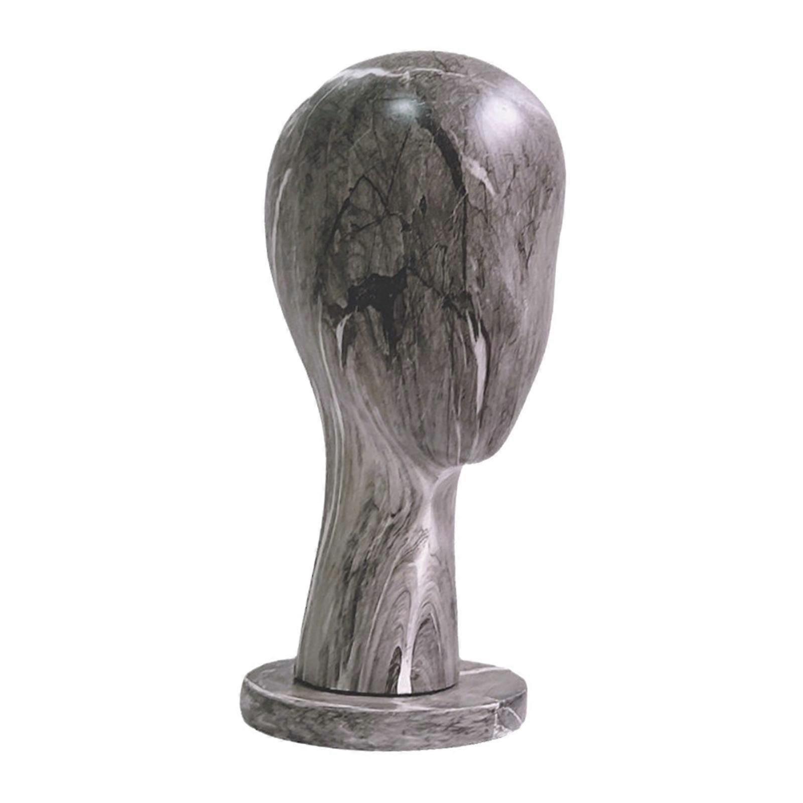 Kapelusz Wyświetlacz Głowa Manekin Model głowy do szkolenia fryzjerskiego Centrum handlowe Wysokość 34 CM szary
