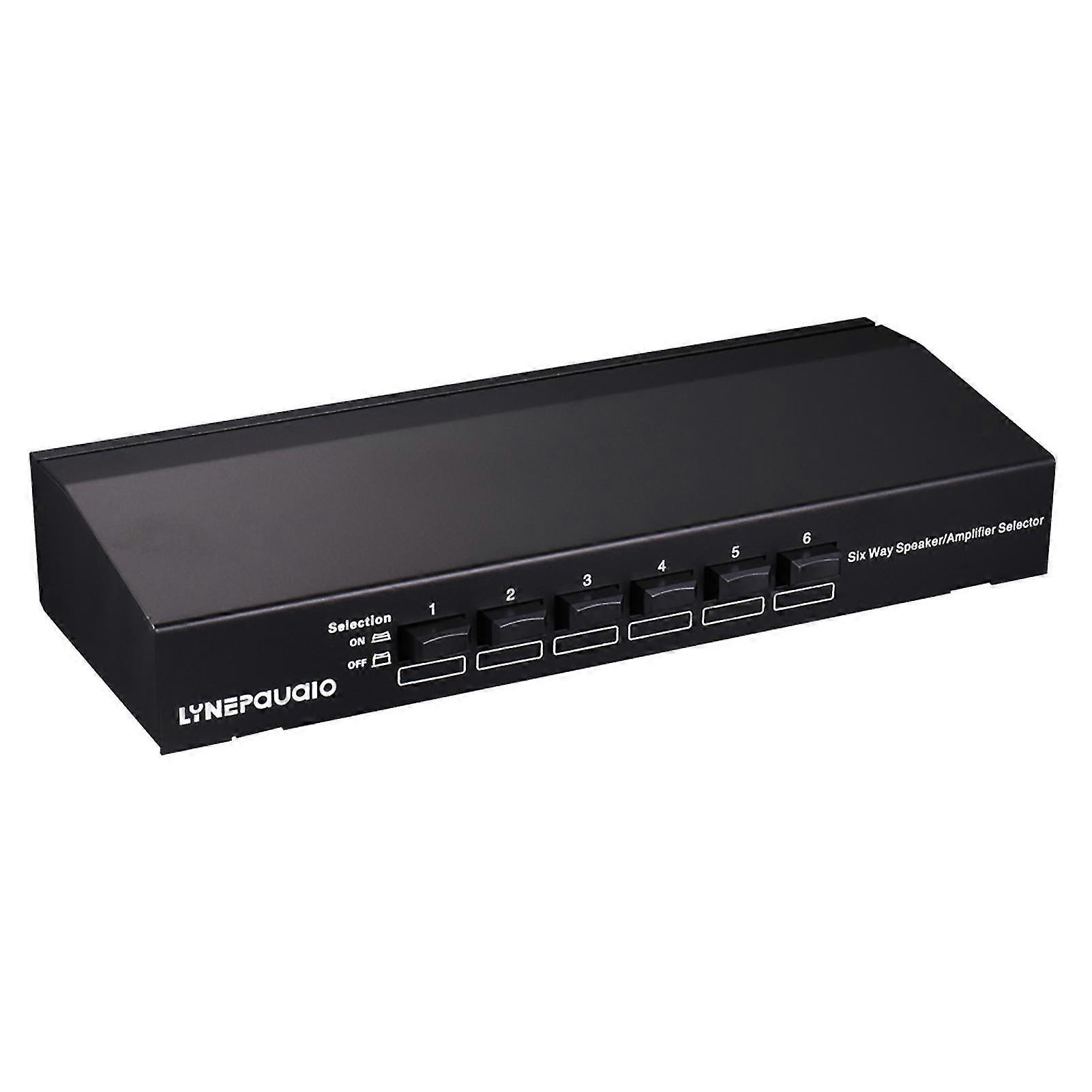 LINEPAUDIO Professional 6 Pair Single Source Speaker Selector Bidirectional Connection Stereo