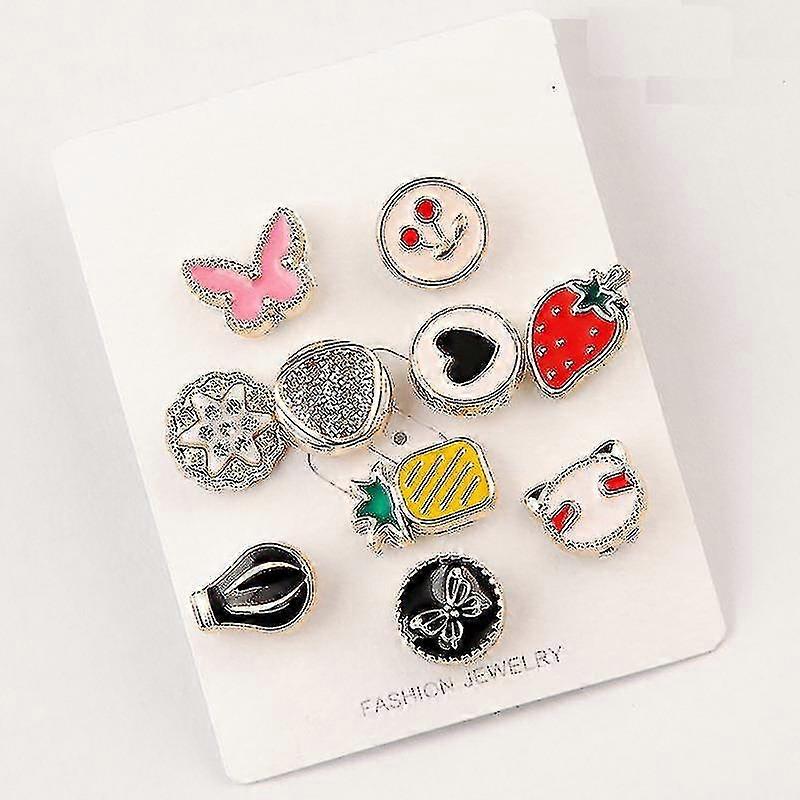 10pcs forhindre utilsiktet eksponering knapper Brosje Pinner merke