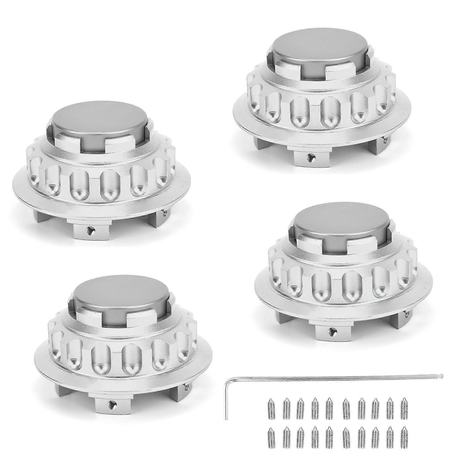 Lot de 4 cache-moyeux de roue 3 pouces en alliage d'aluminium 7PP601149A, accessoire de remplacement, couleur titane