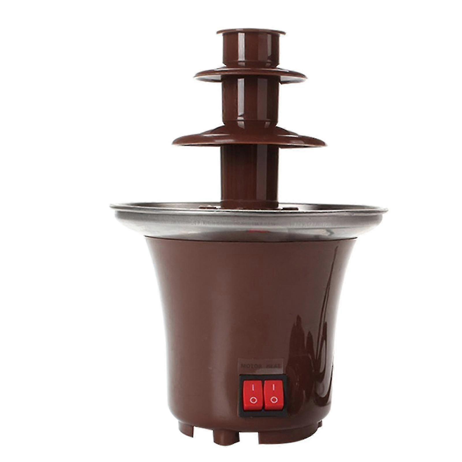 Mini 3 Tiers Chocolate Fondue Fountain Easy To Assemble Perfect For Nacho Cheese Bbq-colorus