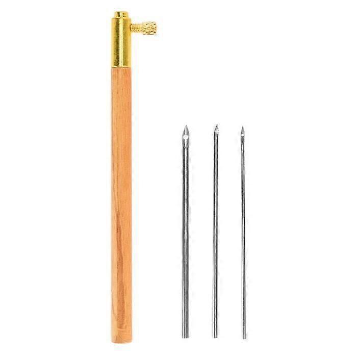(S) 02 015 Three Head Needle Wooden Handle Punch Needle