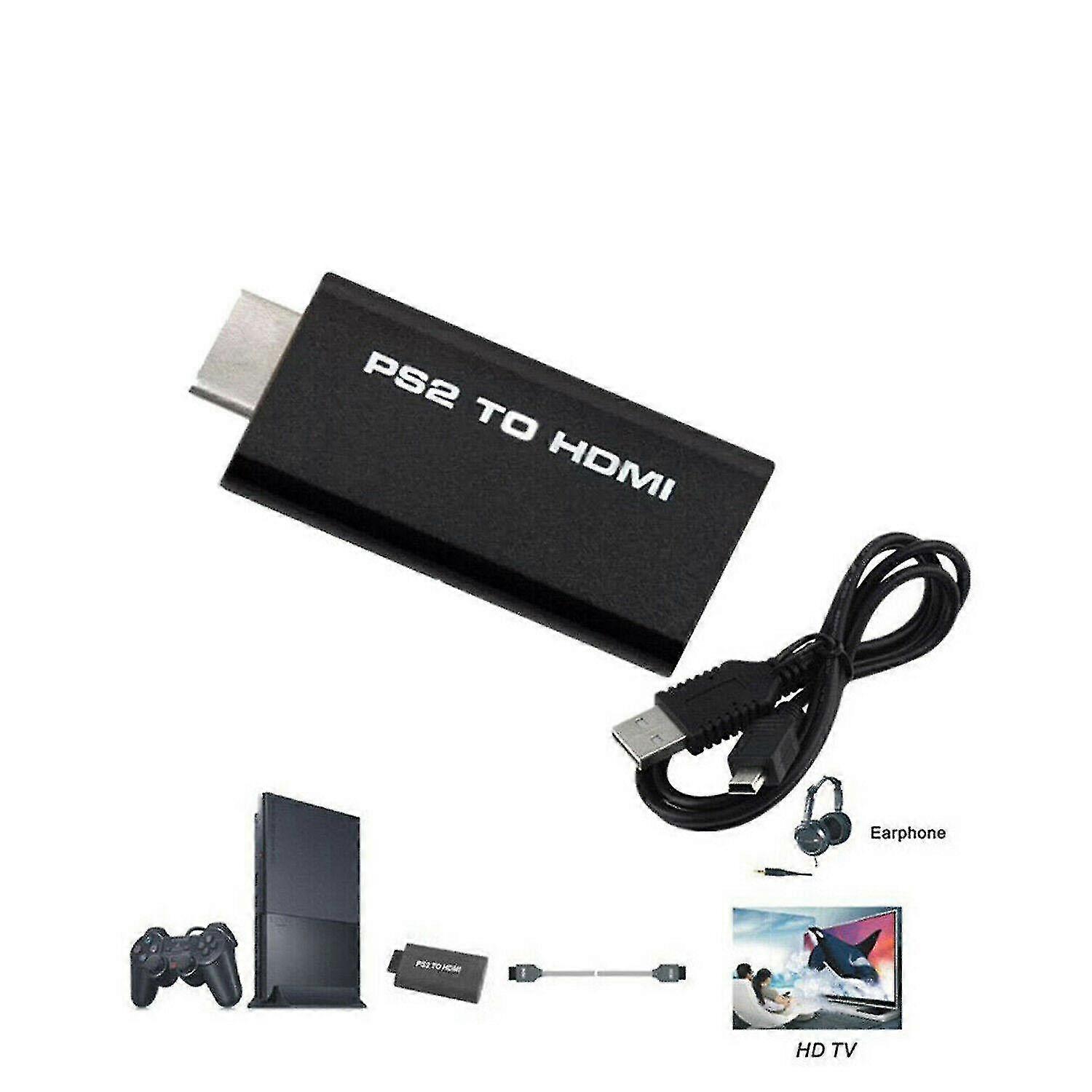 Ps2 To Hdmi Video Converter Adapter With 3.5mm Audio Output For Hdtv Monitor