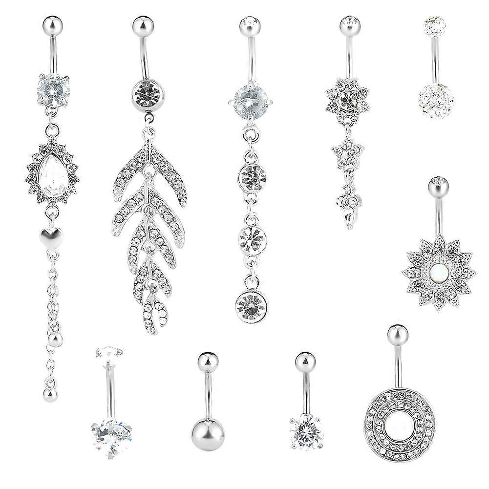 Köldök gyűrű lógó köldök piercing ékszer 10db