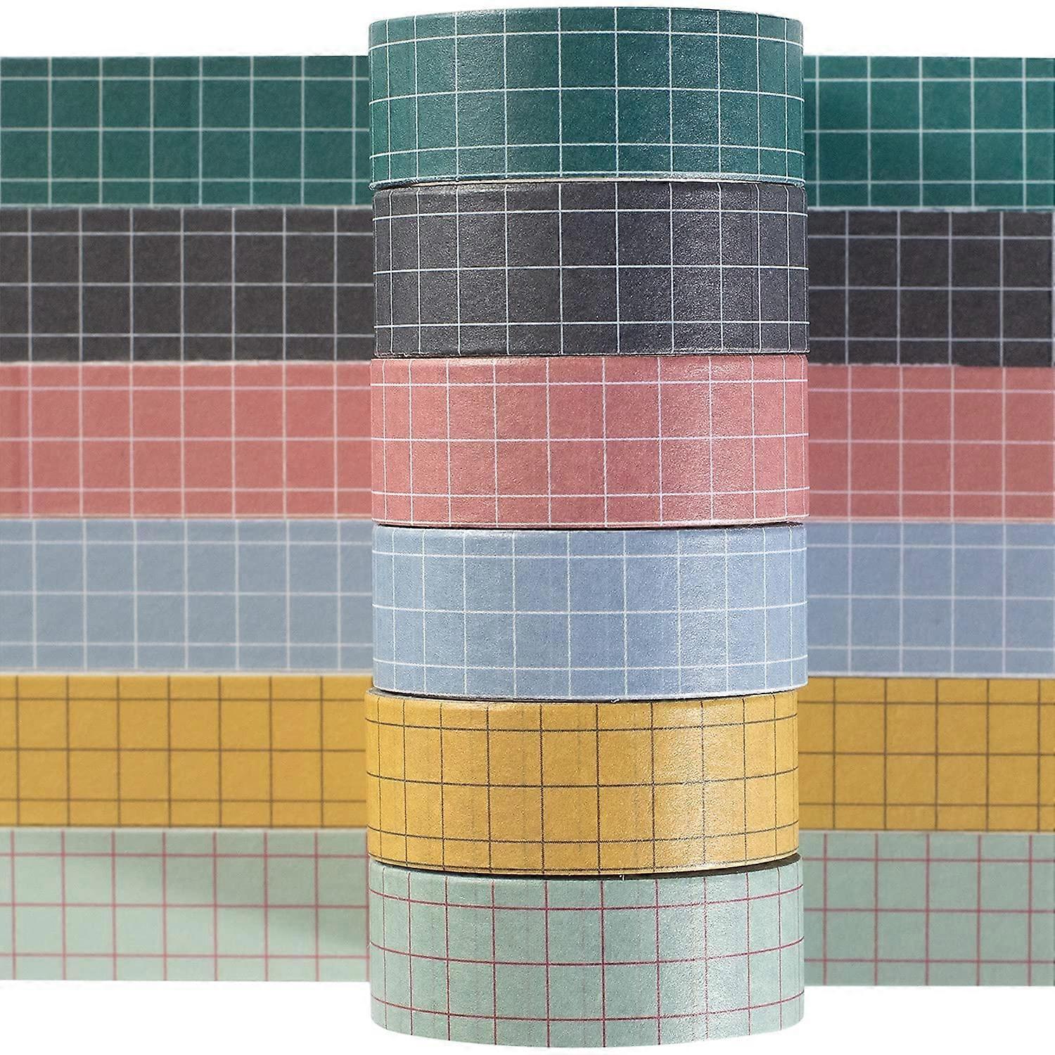 Grid Washi Tape Set - Decorative Tapes for DIY Crafts