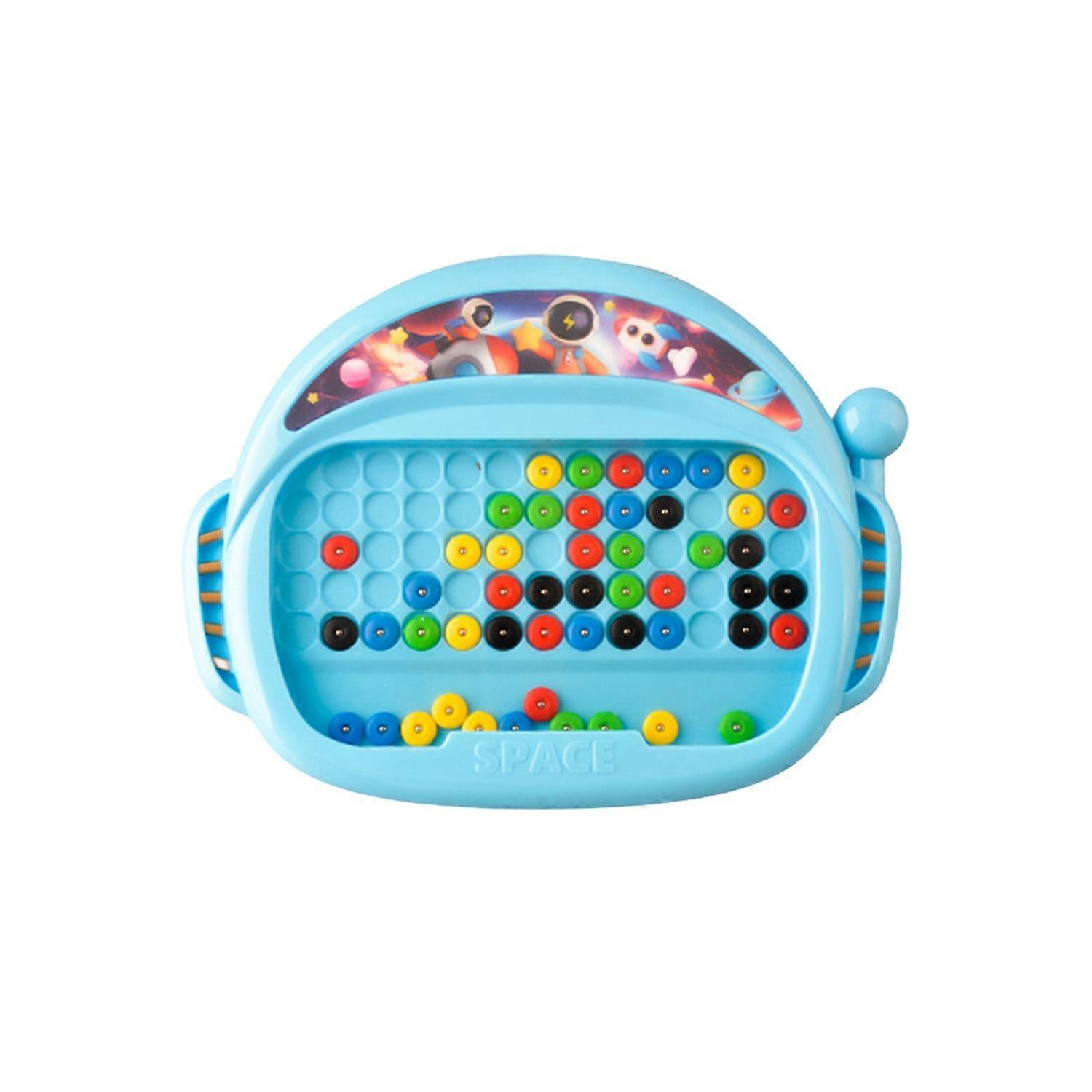 1 Set Magnetic Drawing Board with 50 Colorful Beads Pen DIY Colorful Dot Art Early Education Kids