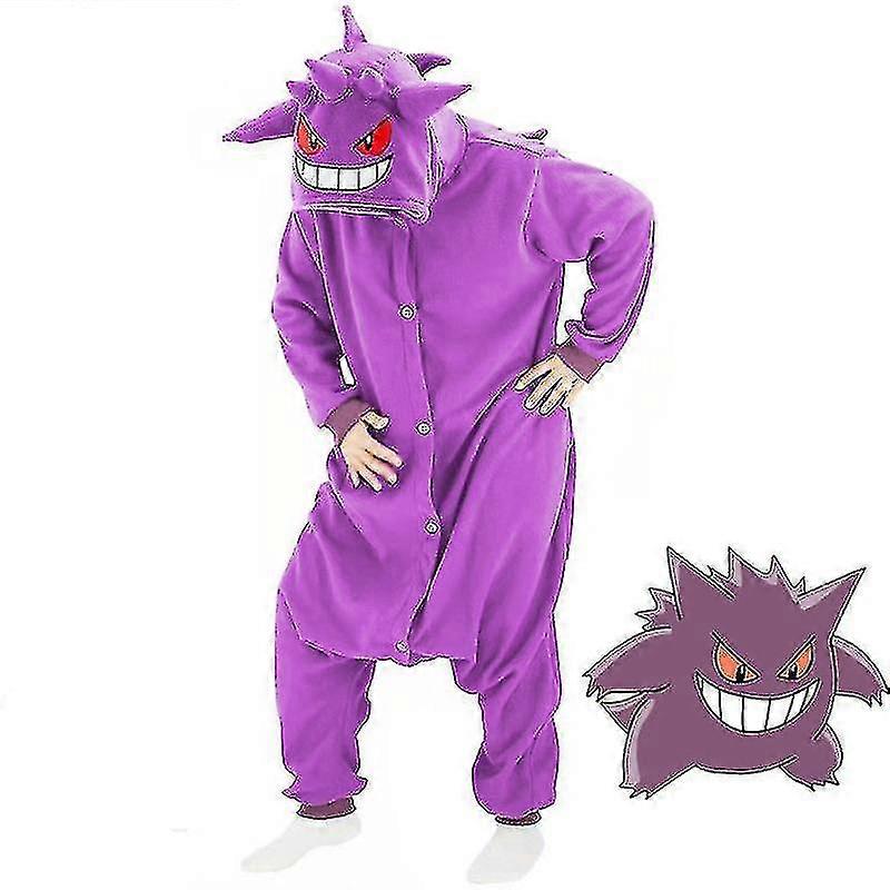 Gengar Kostüm Ganzkörper Pyjamas Halloween Weihnachten Einteiler Kigurumi Für Männer Frauen K