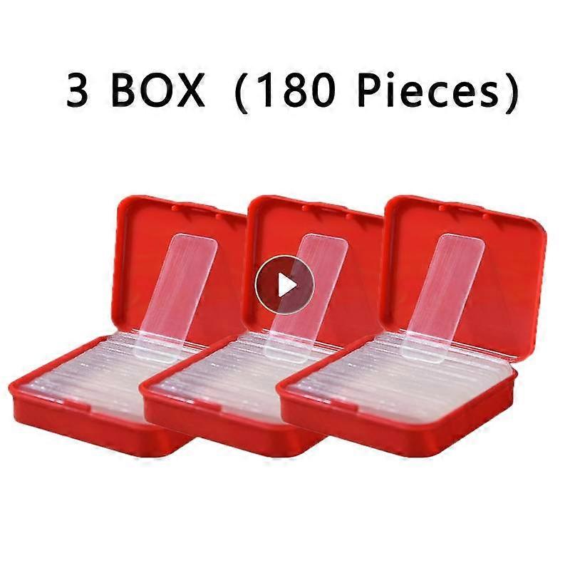 60Pcs/Box Transparent Double Sided Stickers Tape Non-marking Strong Adhesion Tapes Easy To Cut High-adhesive Double Faced Tapes