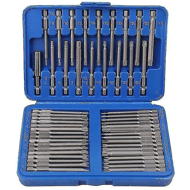 Screwdrivers 50pc 75mm extra long reach bit set security screwdriver bits torx star hex spline broca