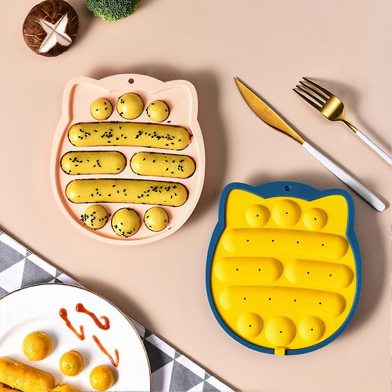 Sausage Mould Eco-friendly Heat Resistant Silicone Owl Pattern Ham Baking Mold For HomeYellow
