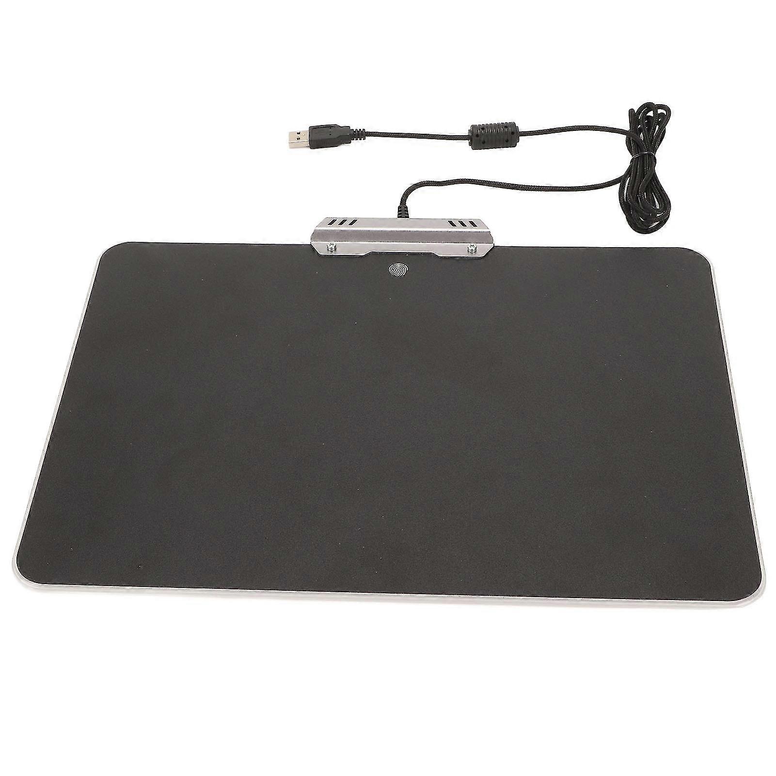 RGB Backlighting Waterproof Gaming Mouse Pad 35x25cm with Micro Texture Surfaces and Rubber Backing