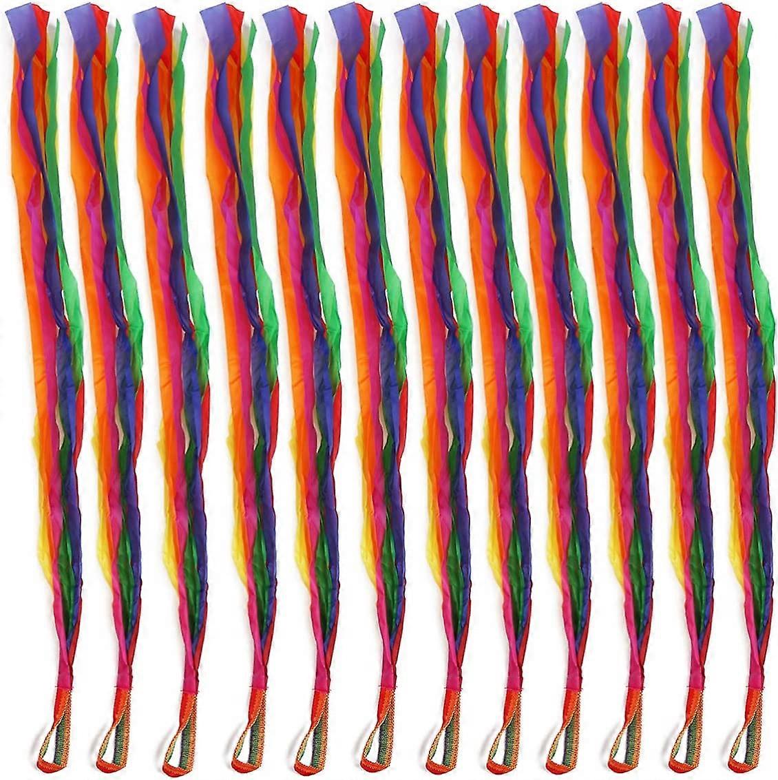 قوس قزح الرقص شرائط اللافتات الجمباز الشريط الصولجانات إيقاع العصي الدورية