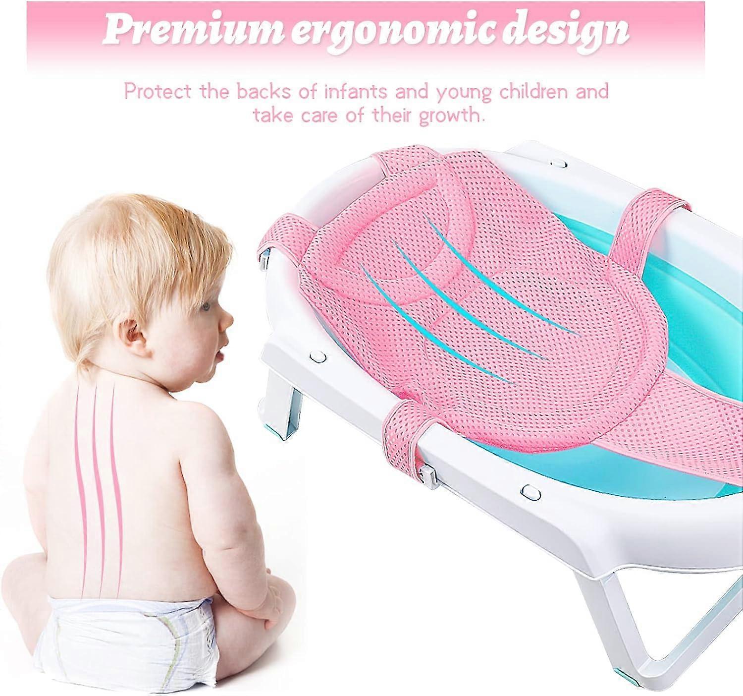 مقعد حمام الأطفال حديثي الولادة ، دعم صافي حوض الاستحمام حبال دش ، قابل للتعديل الاستحمام صافي عدم الانزلاق أرجوحة لحديثي الولادة