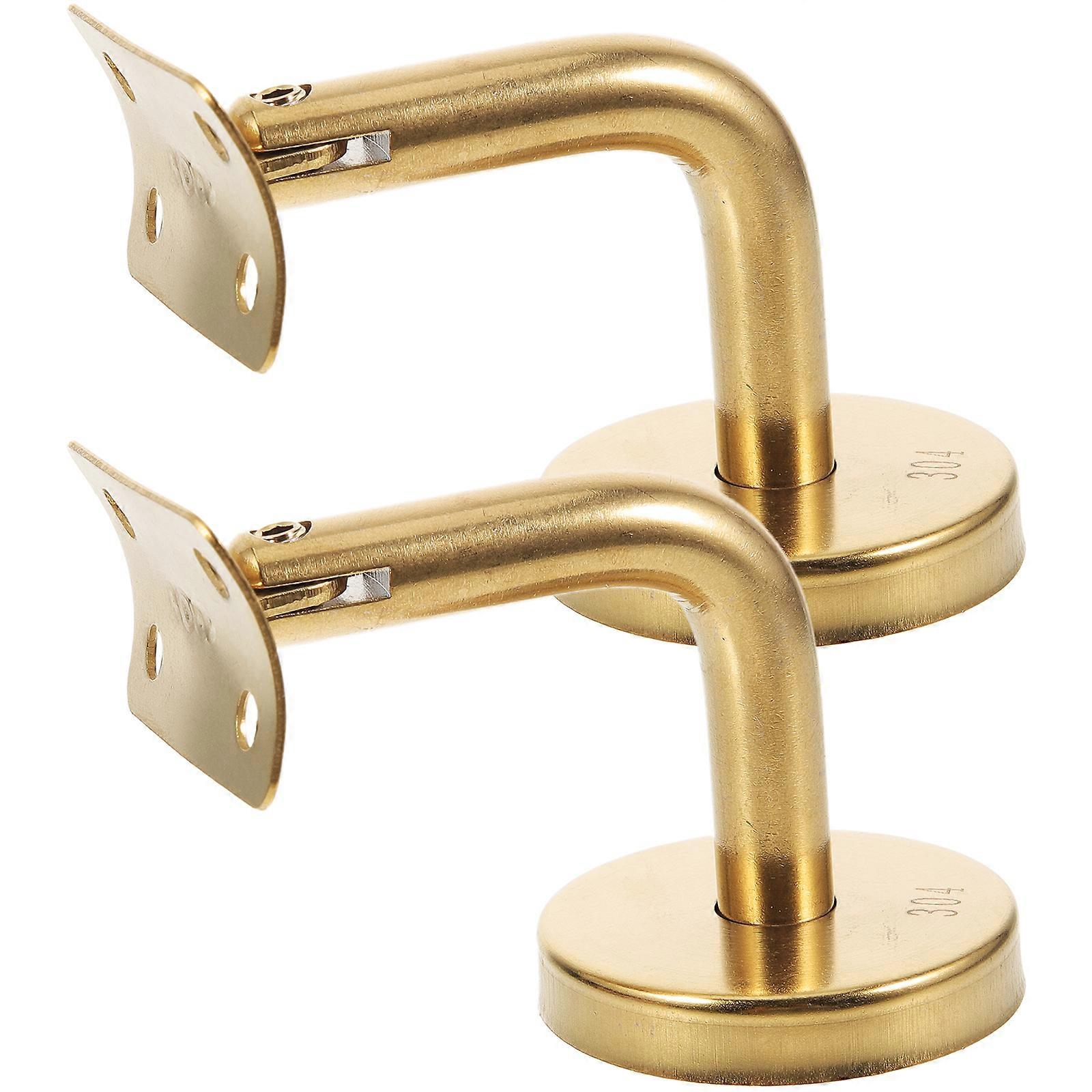 2pcs Handrail Bracket Stainless Steel Stair Rail Bracket Curved Sheet Support