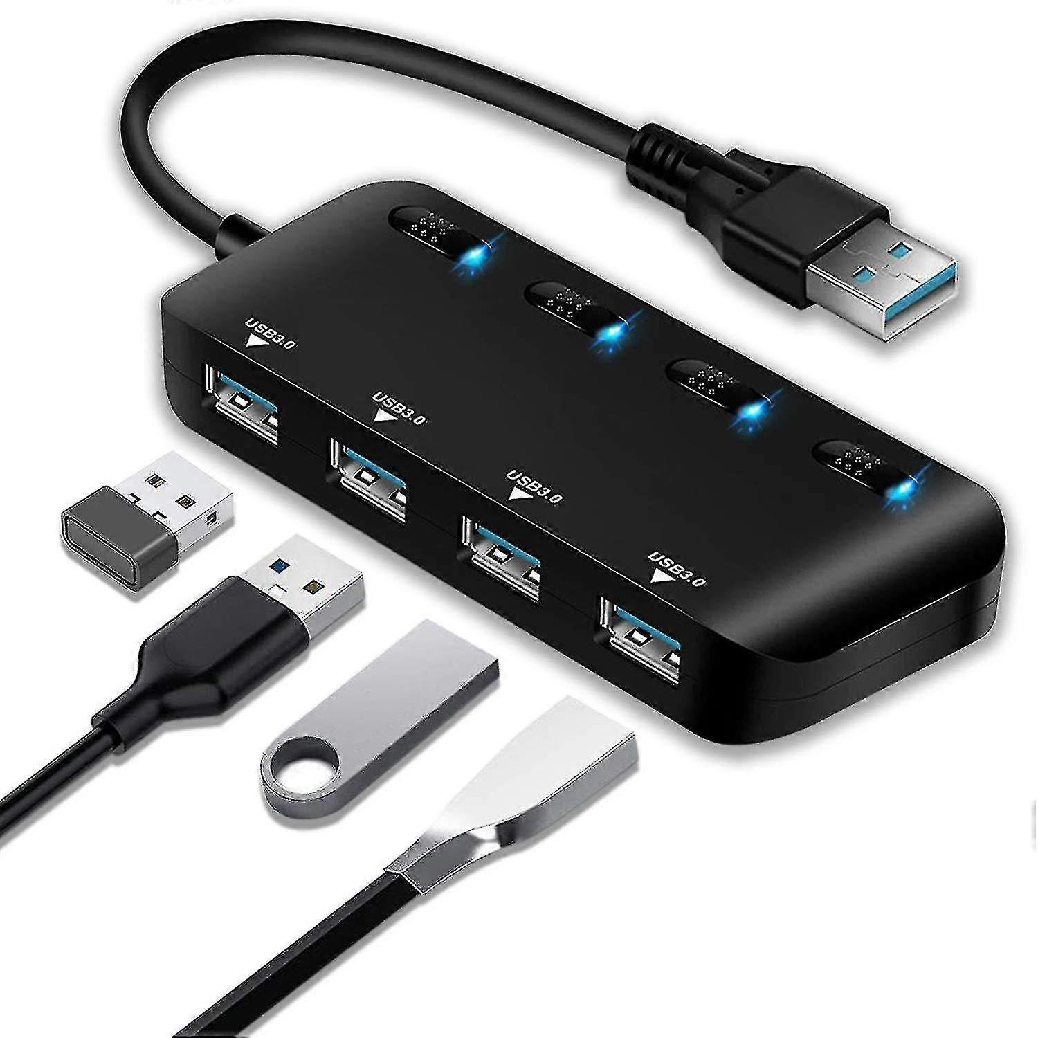 4-port Hub Usb, Data Hub Compatible Transmission Splitter