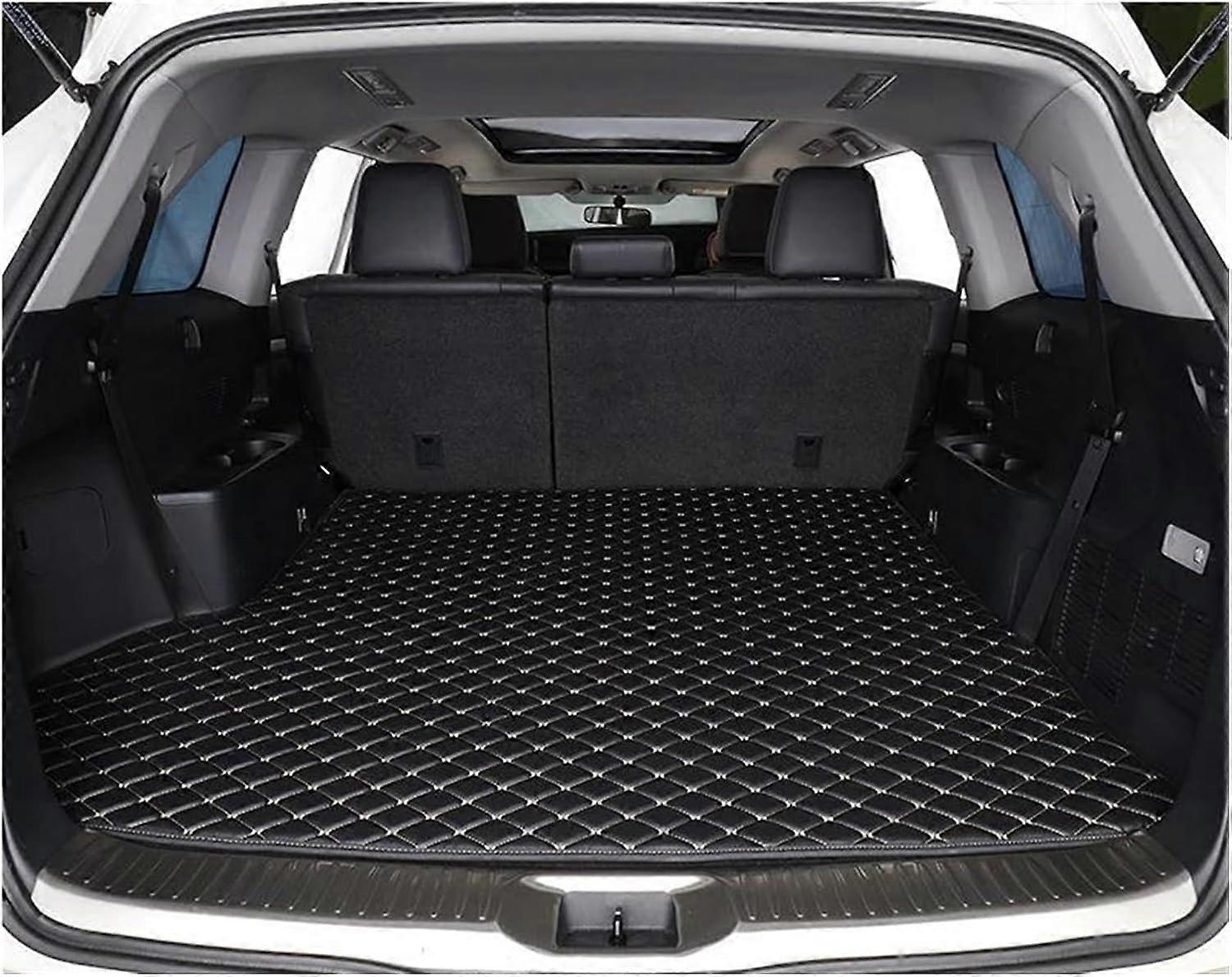 Car Boot Protector For Land For Rover For Discovery 4 2010 2011 2012 2013 2014 2015 2016 2017 5 Seats High Side Custom Car Trunk Mat Boot Mat(Color:Br