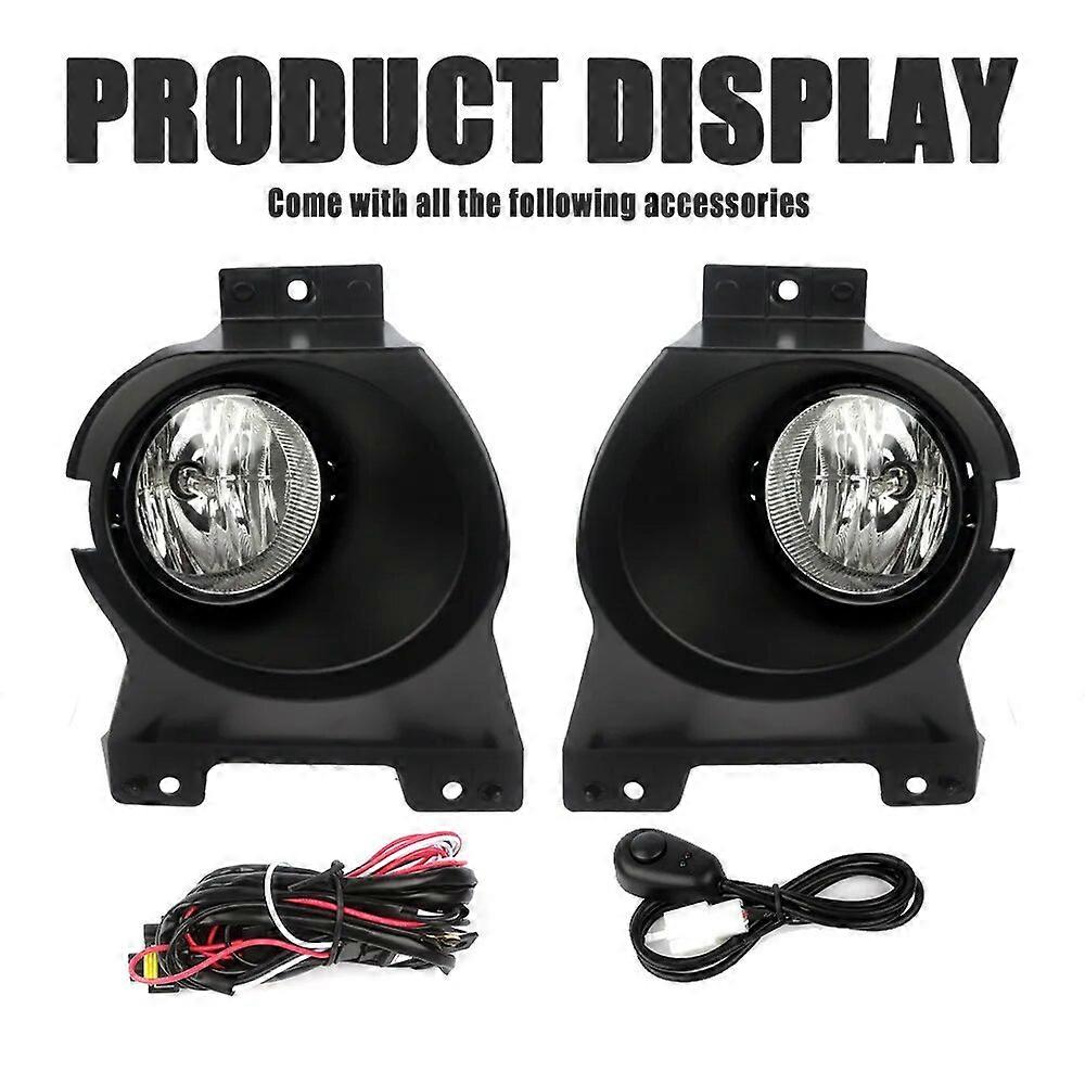 Front Bumper Fog Lamp Upgrade Kit FOR Ford F-150 2010 2011 2012 2013 2014 Version Additional Foglight Set Switch + Wiring