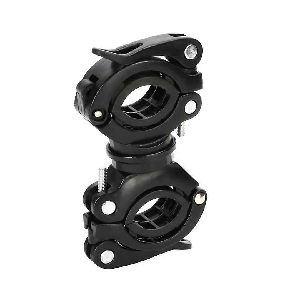 Bicycle Flashlight Mount Torch Holder Clamp Riding Clip Black and White