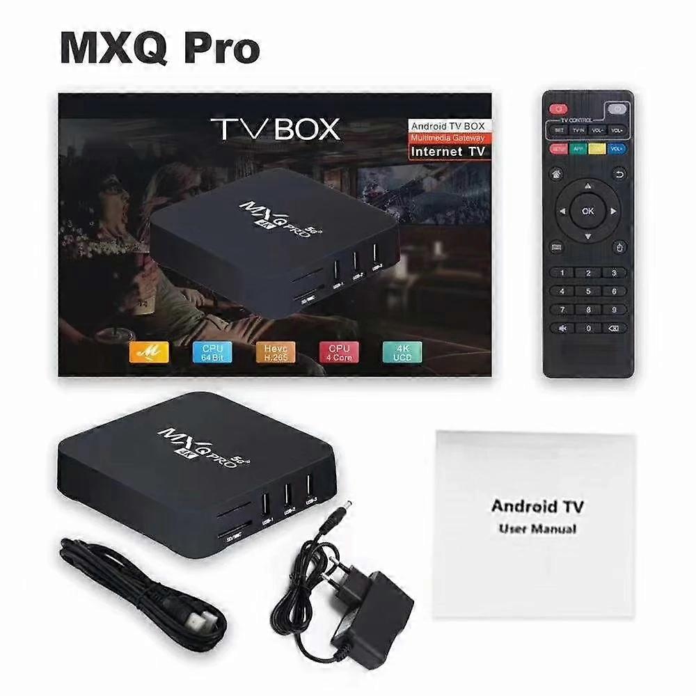 MXQ PRO 4K 5G Media Player TV BOX 2.4G&5G WiFi Mxq Pro 4K Set Top Tv Box 1080P Global