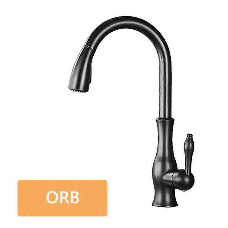 Kitchen Deck Mount Two Methods Outlet Ways Faucet Single Handle Pull Out Faucet 360 Rotation Hot and Cold Mixer Tap