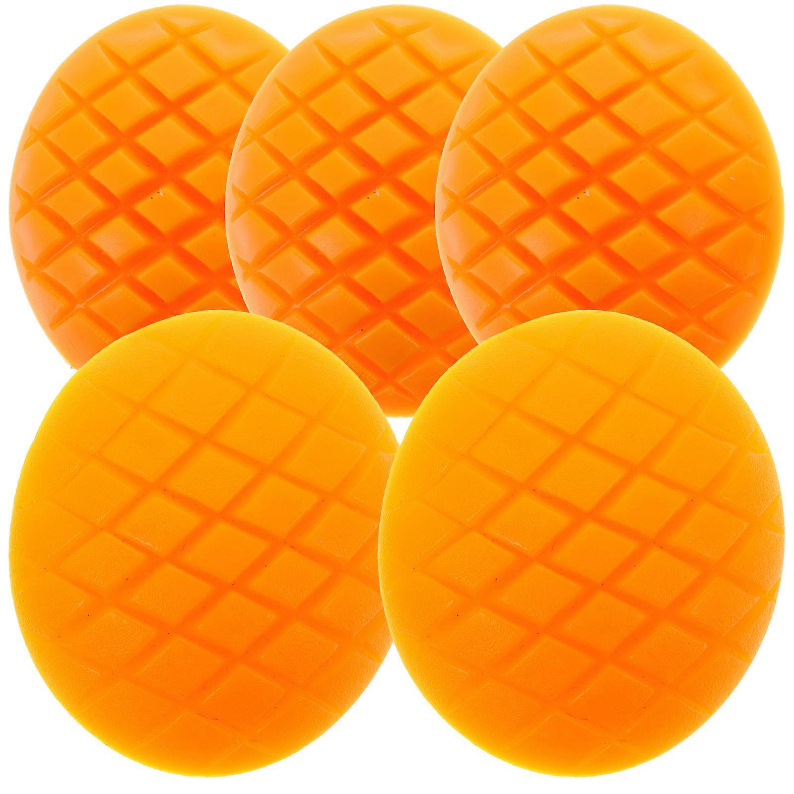 5Pcs Lifelike Mango Slice Adornments False Fruits Props Artificial Mango Slice Decors