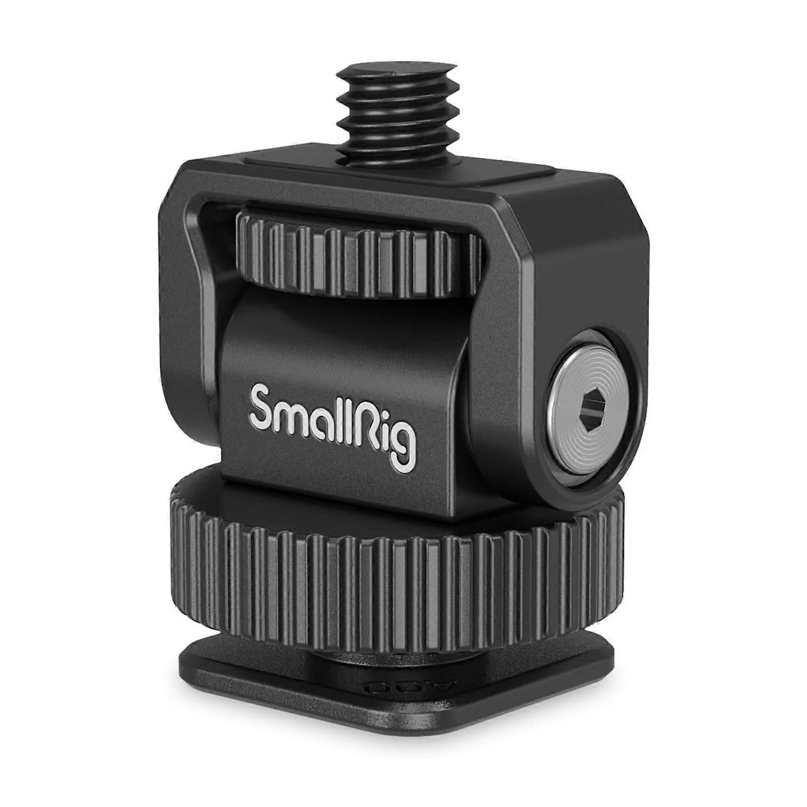 SmallRig 1/4" Mini Ball Head Cold Shoe Mount Adapter with 1/4"-20 Thread for Camera Phone Cage LED Video Light