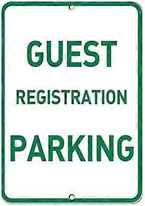 ゲスト登録駐車場看板壁の装飾8x12ブリキ看板