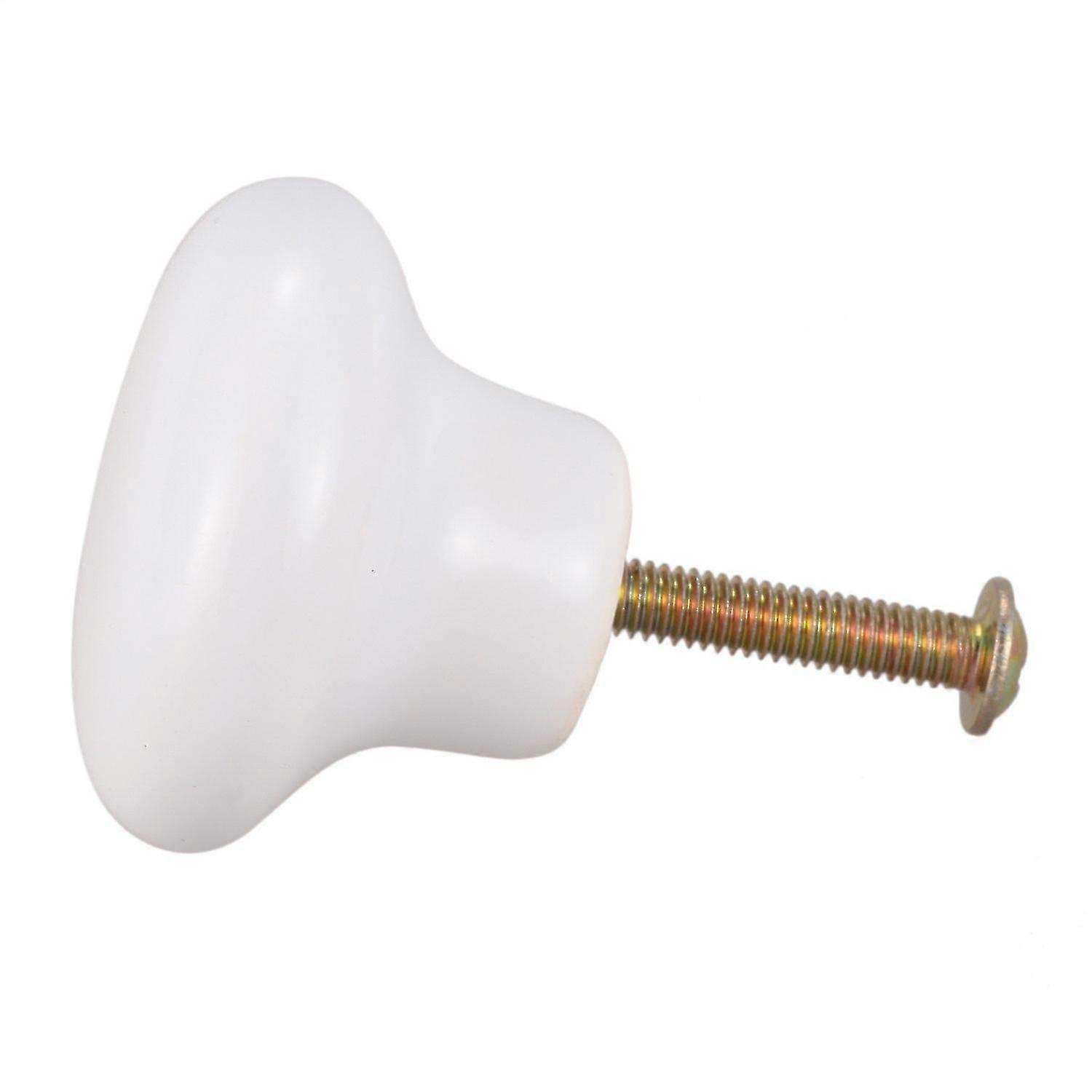 1pcs Ceramic Door Round Handles Kitchen Cupboard Pull Knobs White S