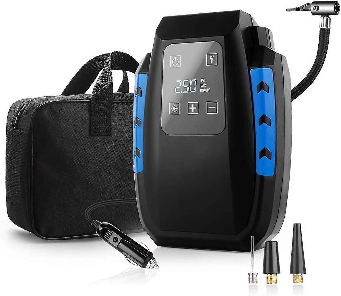 Compresor de aire portátil de 12 V, compresor de aire digital portátil para automóvil de 12 V y 120 W Neumáticos de inflador automático