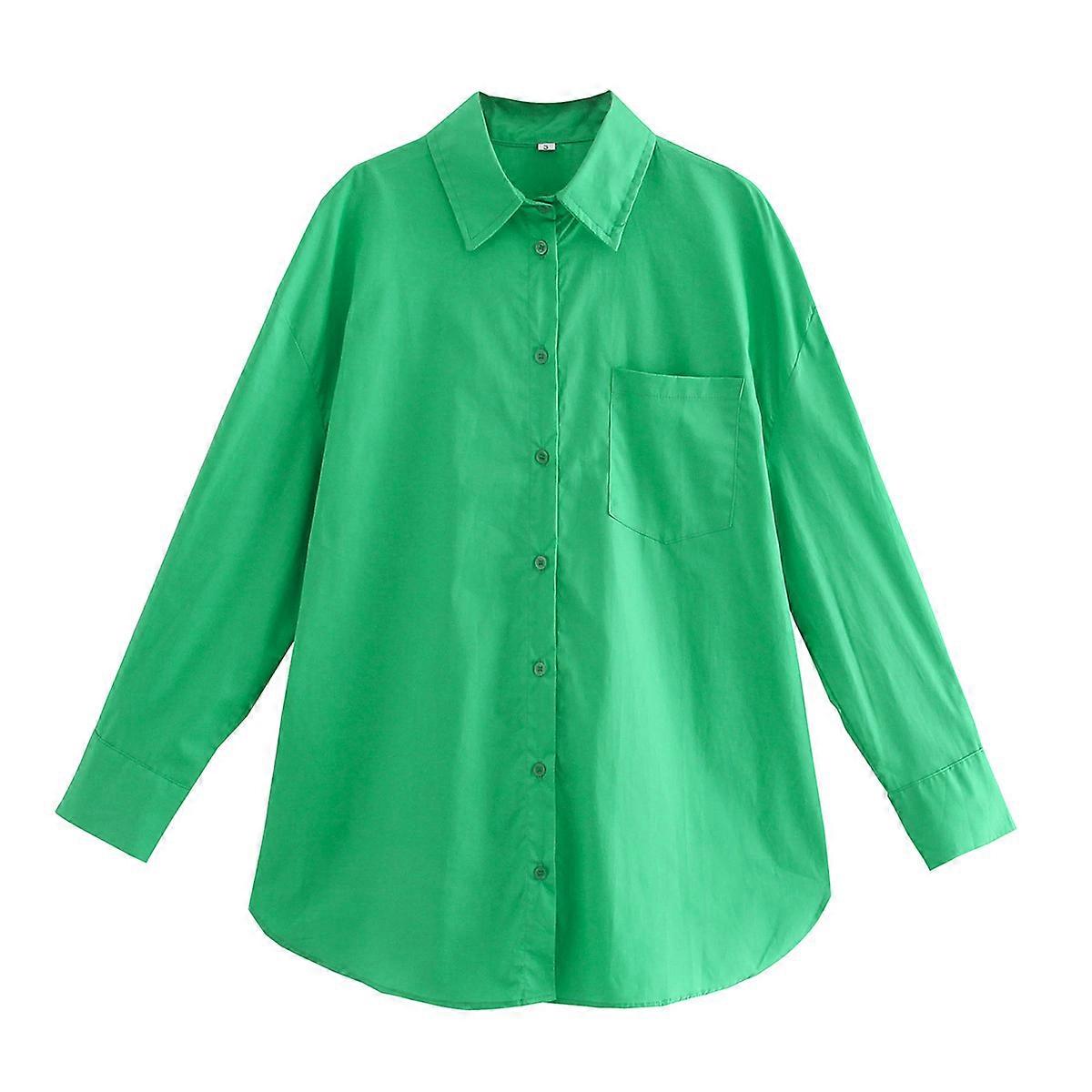 Women's Long Sleeve Candy Color Pocket